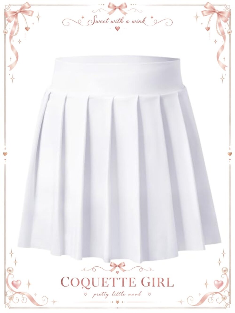 Girls Tennis Skirt with Shorts Pleated Golf Skort Dual Pockets Skater Mini